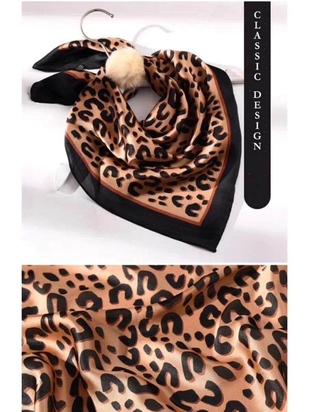 Women's Mulberry Square Scarf for Hair Digital Printed Headscarf Silk